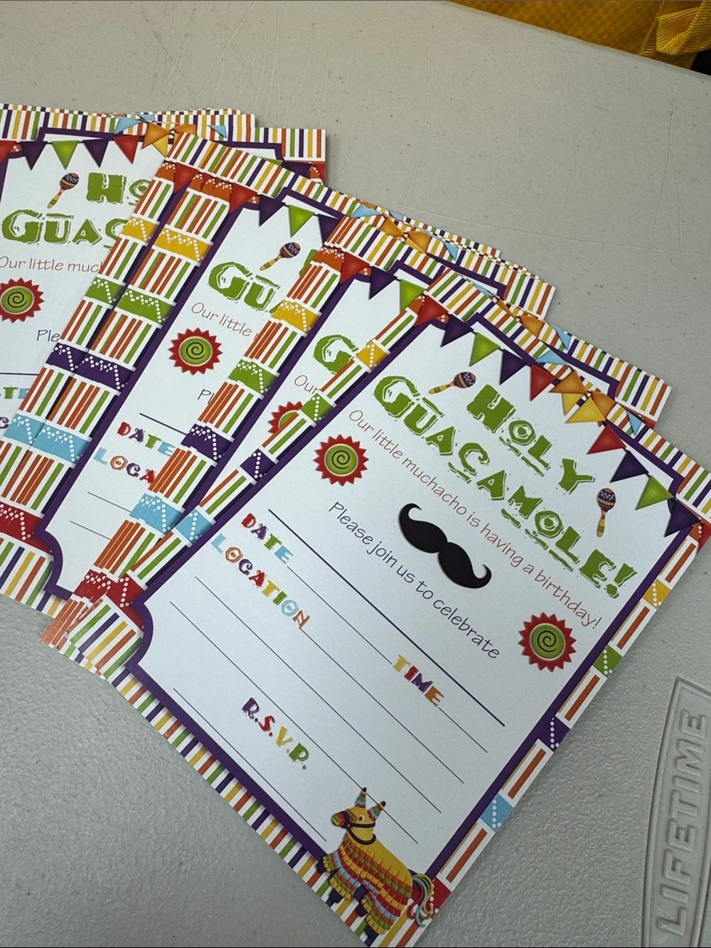 Holy Guacamole! Birthday Invitation Cards 20pk Date Time RSVP location Join Us